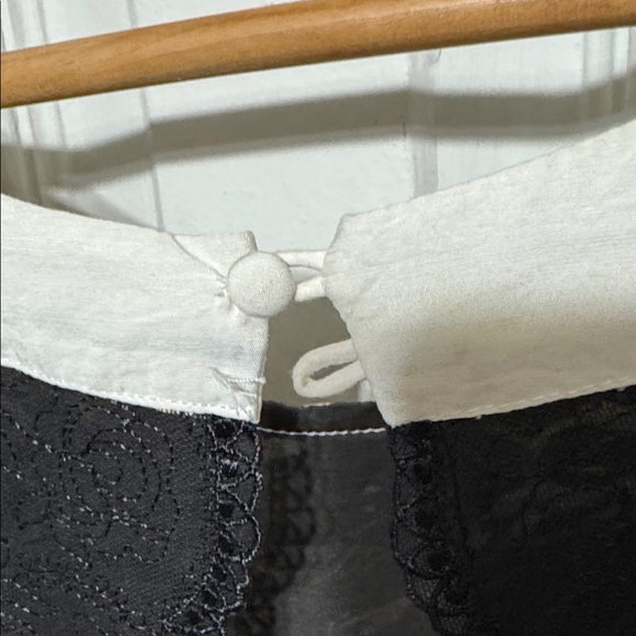 Free People Floral Batik Open Lace Back Black Gold High Low Dress - Picture 6 of 10